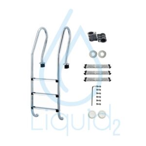 Escalera Stylish 3 Peldaños con Antideslizante en Acero Inoxidable | Liquid2 Importadores de Equipos y Accesorios Para Piscina y Spa