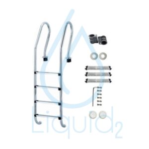 Escalera Stylish 4 Peldaños con Antideslizante en Acero Inoxidable | Liquid2 Importadores de Equipos y Accesorios Para Piscina y Spa